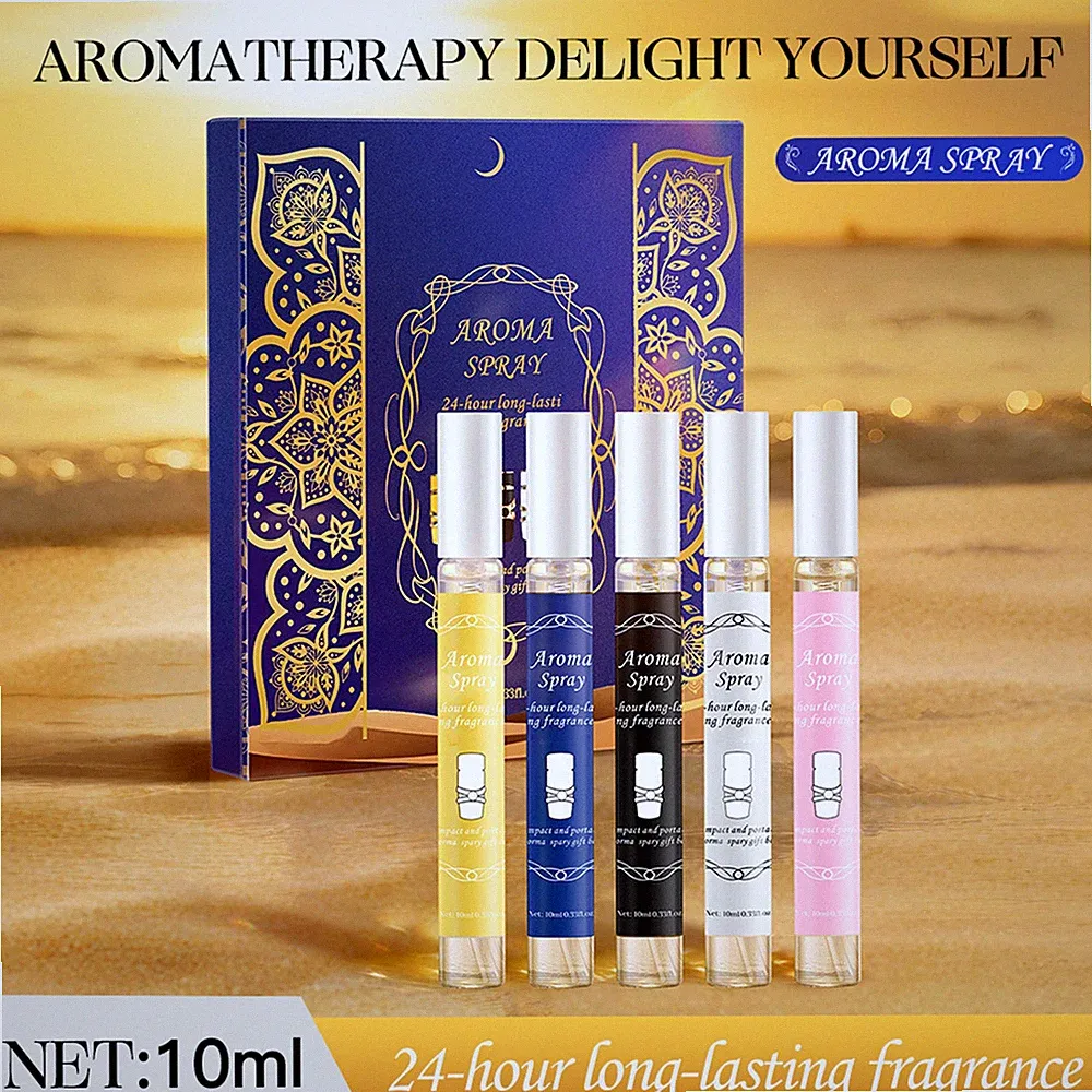 1 Set 5PCS Fragrances Delicate Spray Aroma Spray Perfume Mist Daily Use Gift