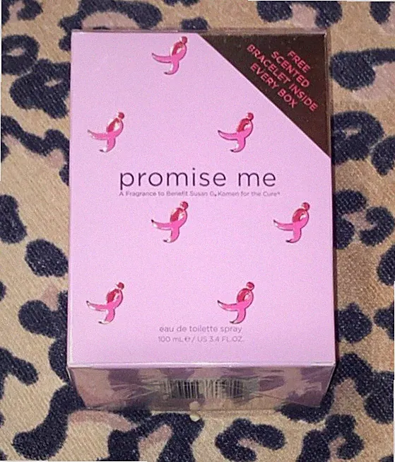 Promise Me EAU DE TOILETTE Perfume 3.4oz Susan G. Komen For The Cure & Bracelet